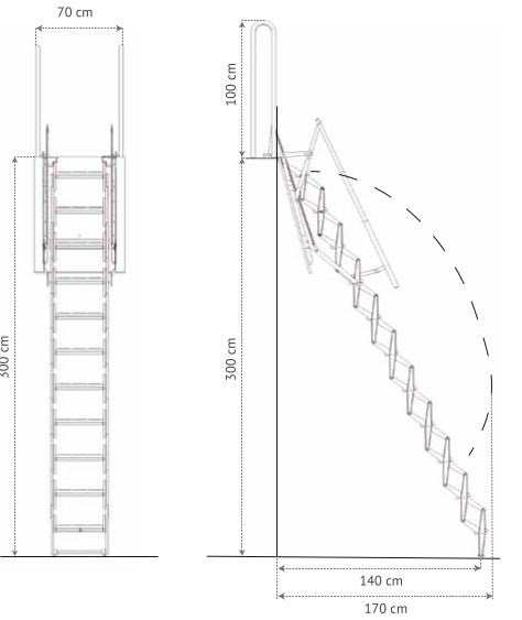 scala per soppalco misure